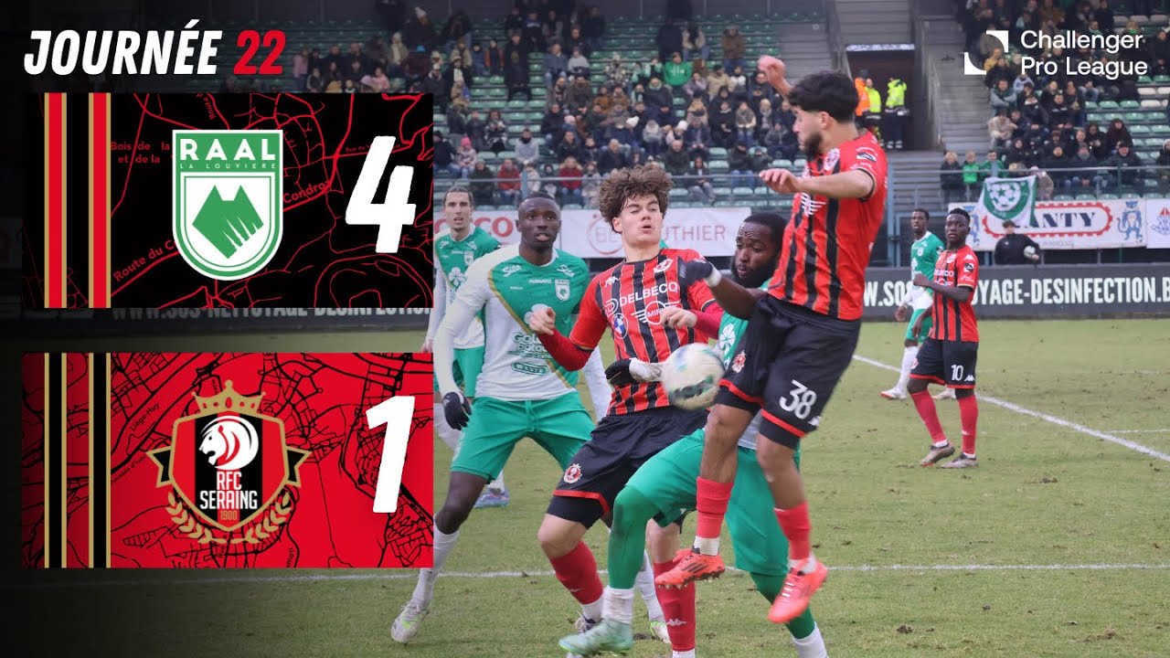 RÉSUMÉ : 🟢⚪ RAAL La Louvière vs RFC Seraing 🔴⚫ | 15.02.2025 | 4-1
