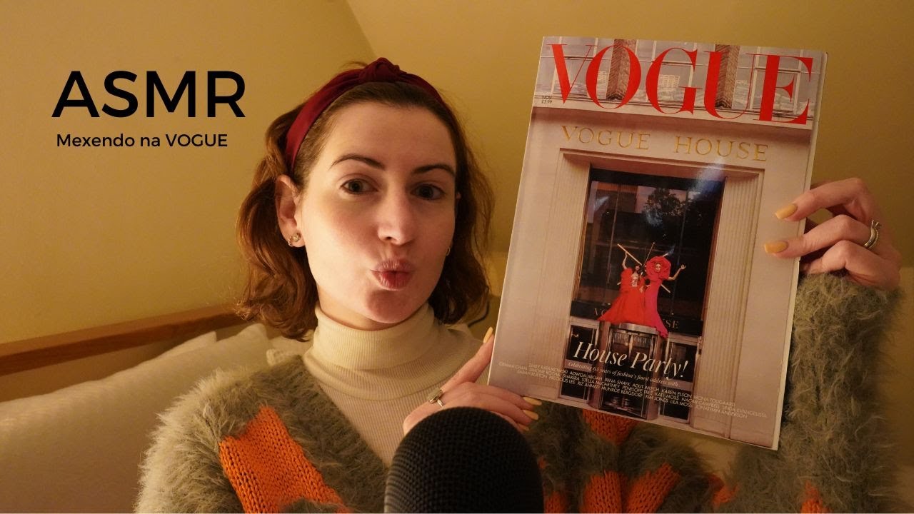 ASMR - Mexendo na revista VOGUE (Sons de Papel) | SOLANGE PRATA