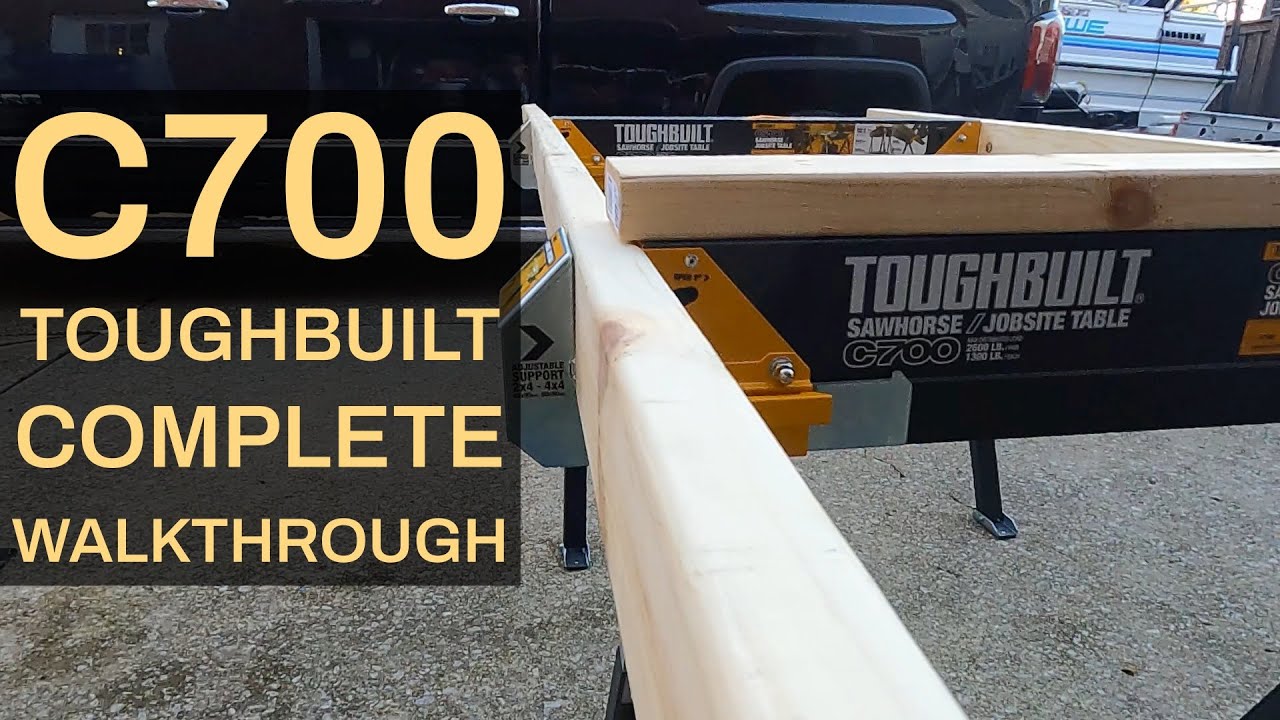 C700 TOUGHBUILT SAWHORSE / JOBSITE TABLE / HOW IT WORKS / WHAT IT DOES! A GREAT HOMESTEAD ADDITION.
