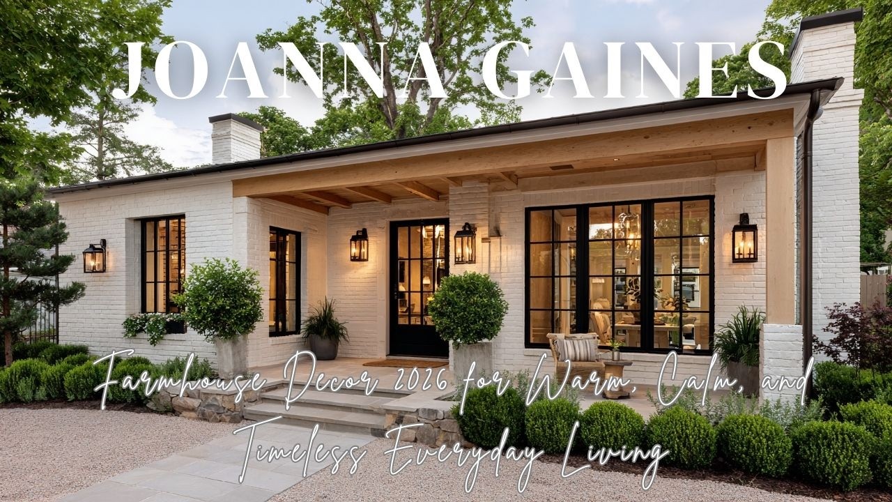 Joanna Gaines Inspired Farmhouse Decor 2026 for Warm, Calm, and Timeless Everyday Living