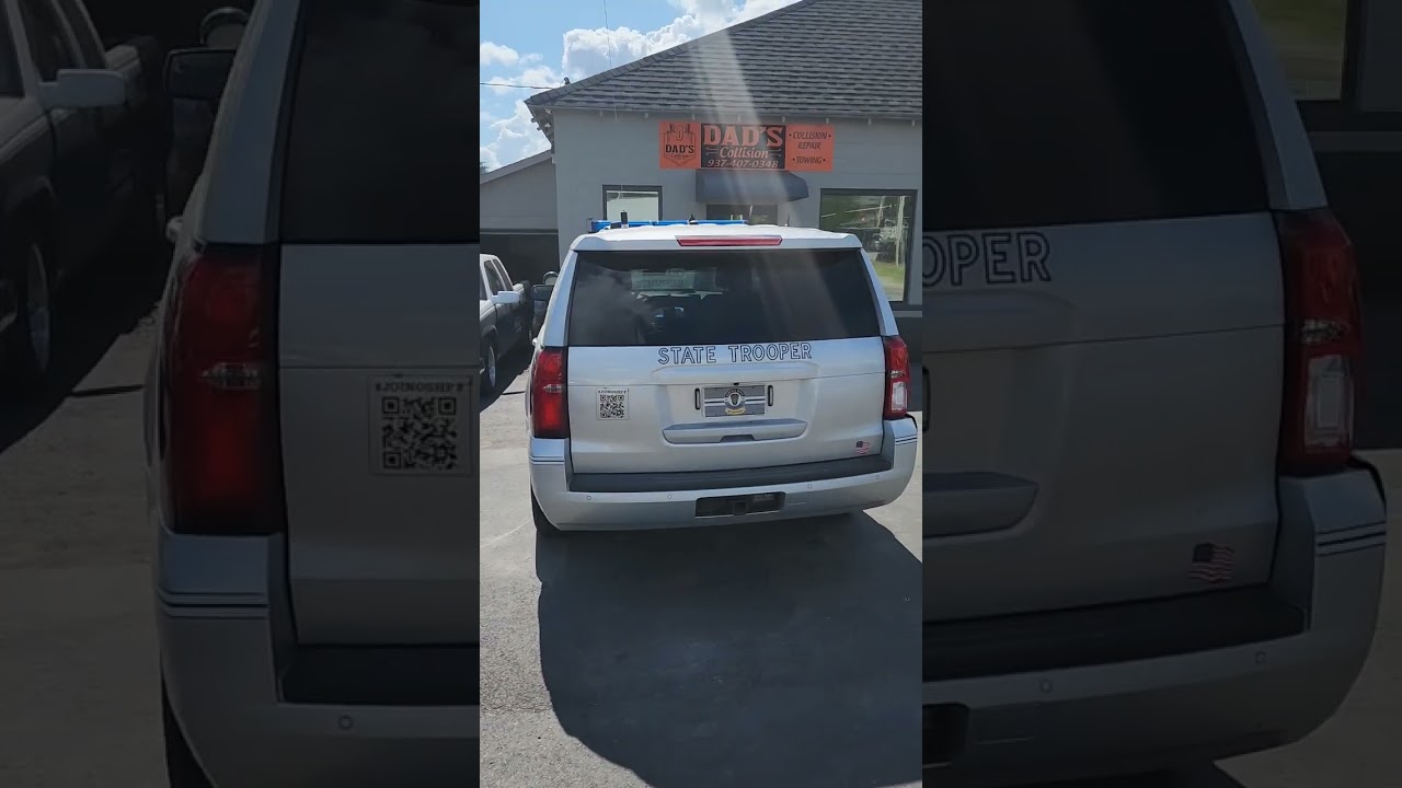 Ohio State Highway Patrol Chevy Tahoe at the bodyshop