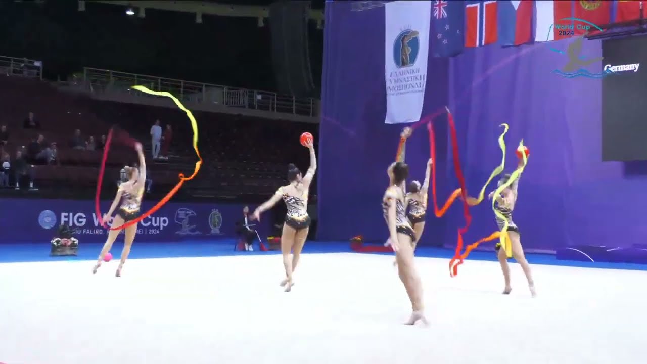 GERMANY 3 cintas 2 pelotas / 3 ribbons 2 balls World Cup Palaio Faliro 2024
