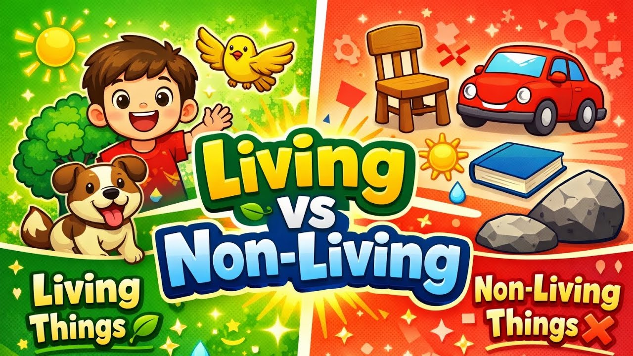 Living and Non-Living Things Explained | Class 3 Science | Easy & Fun Learning