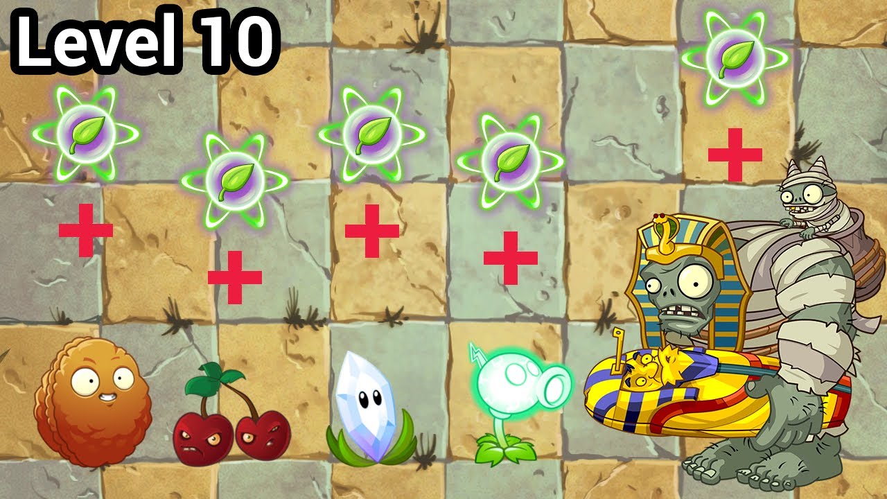 Plants vs Zombies 2 Explosive & Electric Plants Power Up vs Mummified Gargantuar