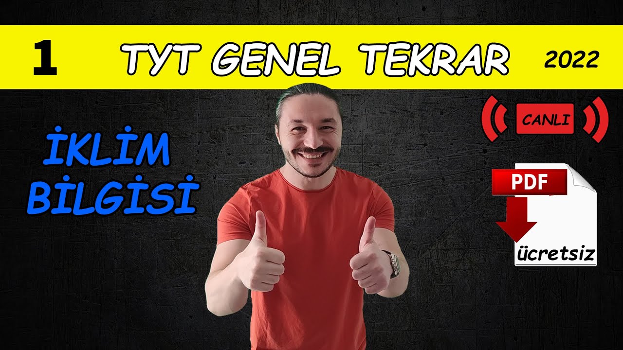 TYT COĞRAFYA GENEL TEKRAR 1 🌤️İklim Bilgisi 📂PDF Ders Notları