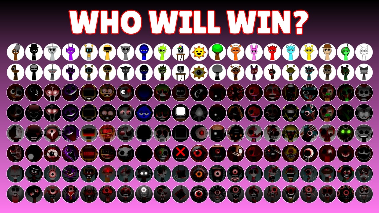 ALL 160 Sprunki Phase 1 - 8, Only 1 Winner: Last Marble Showdown! #3