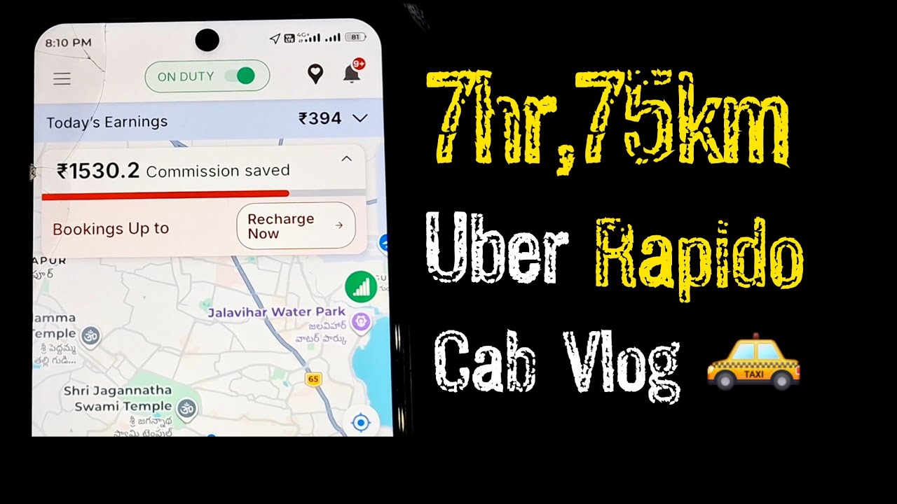Rapido Uber Cab Earnings | 7hr,75km Cab Driving Vlog - 11 |