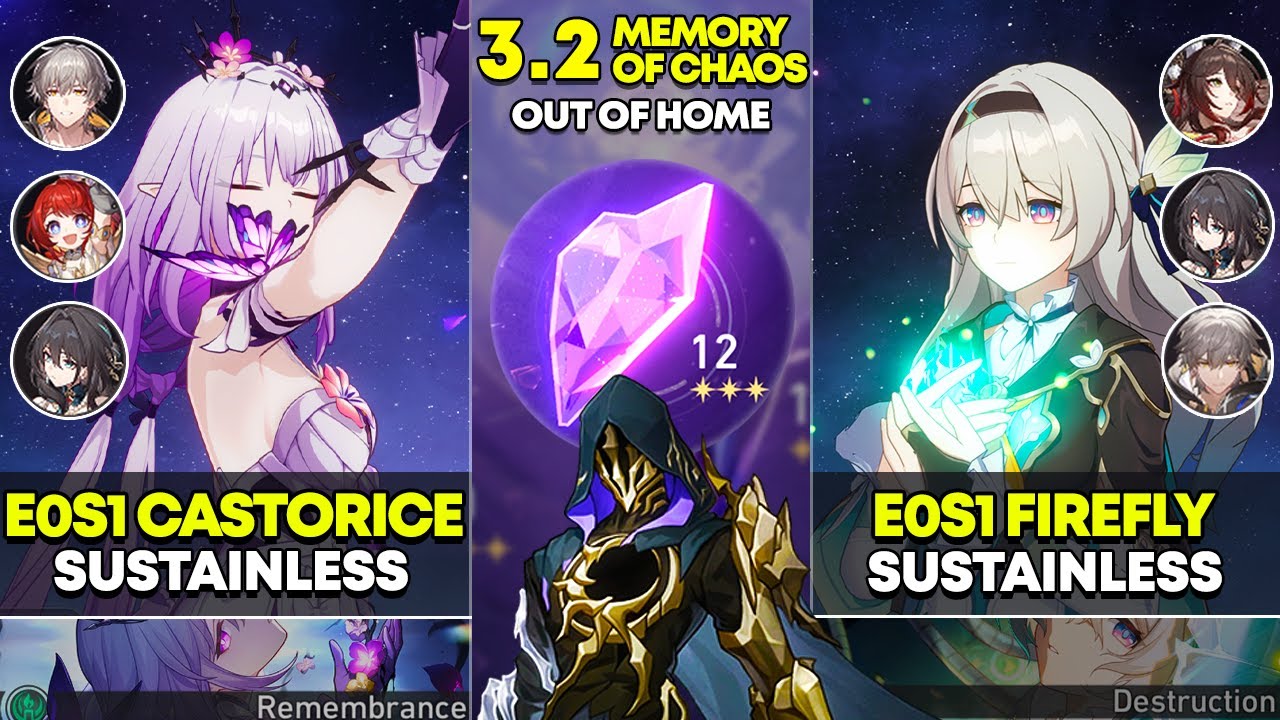 E0S1 Castorice Sustainless & E0S1 Firefly Sustainless | Memory of Chaos 12 | Honkai Star Rail 3.2