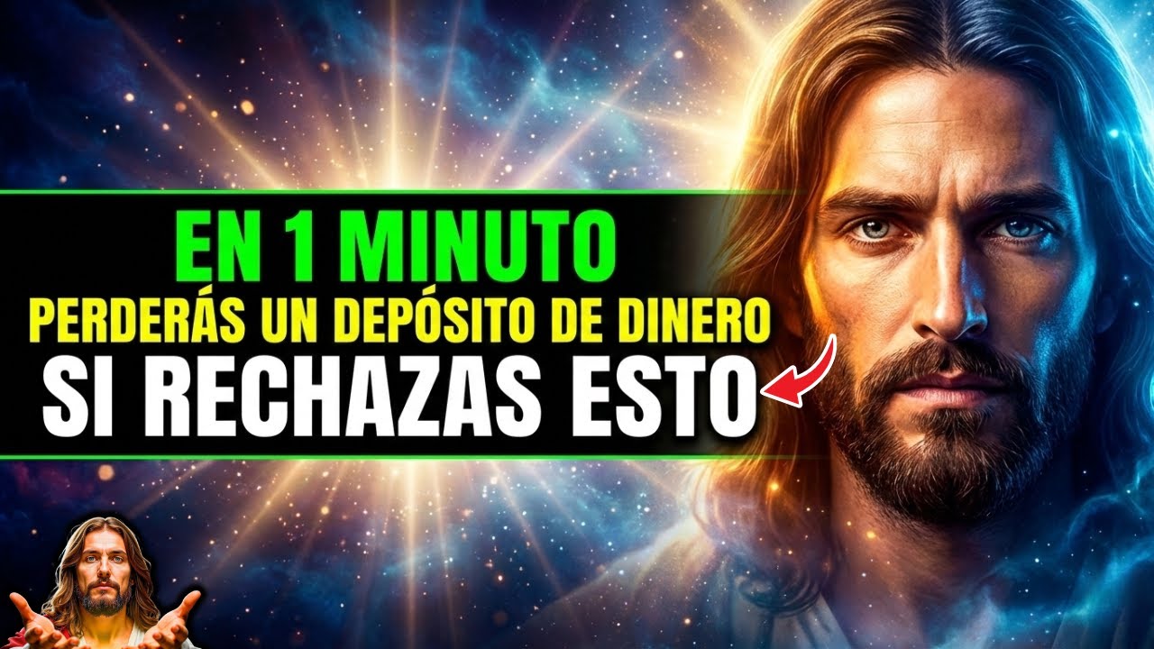DIOS DICE: EN 1 MINUTO PERDERÁS UN DEPÓSITO DE DINERO A TU NOMBRE SI RECHAZAS ESTO