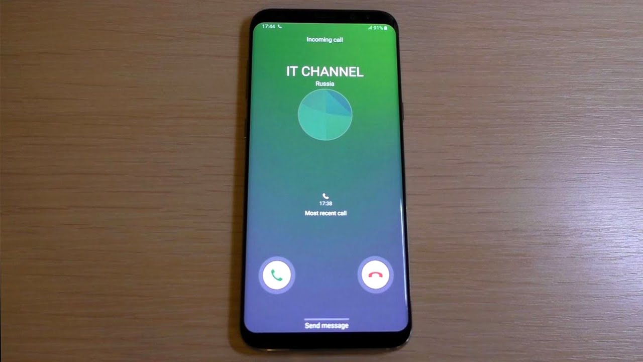 Samsung Galaxy S8 Plus Incoming Call
