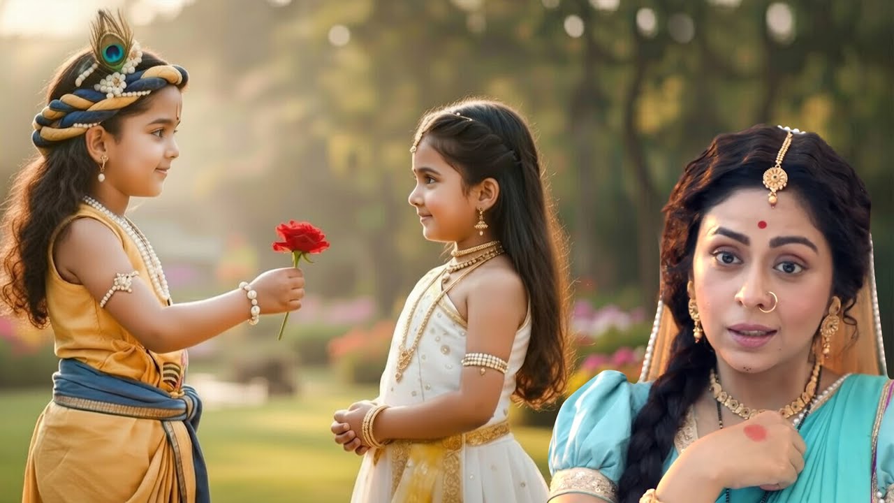कृष्ण जी ने Rose Day पर राधा जी को Rose दिया तो यशोधा माँ हंस पड़ी | New Episode | #krishnradha