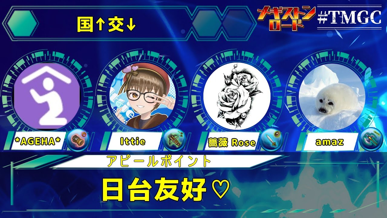 Toram Megiston road Gloal Championship team 国↑交↓　[トーラム]