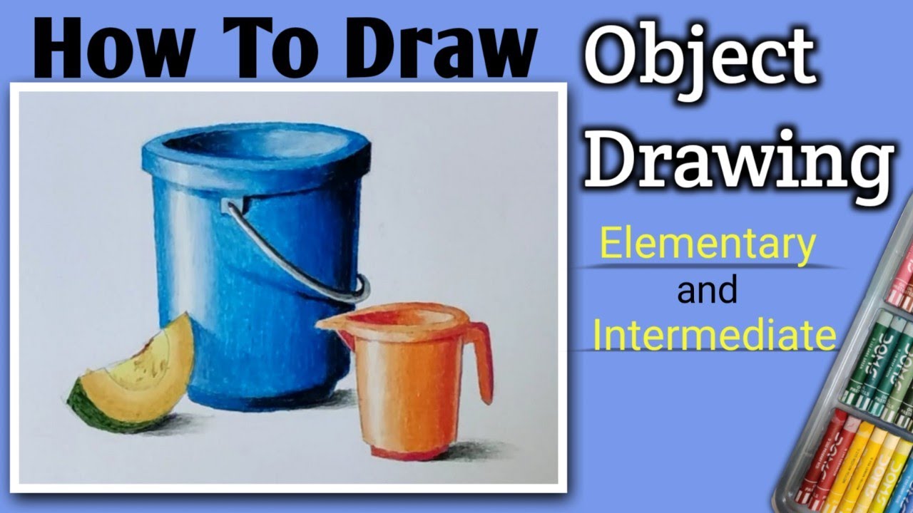 How To Draw Object Drawing in Oil pastel colour for Elementary and Intermediate grade exam students