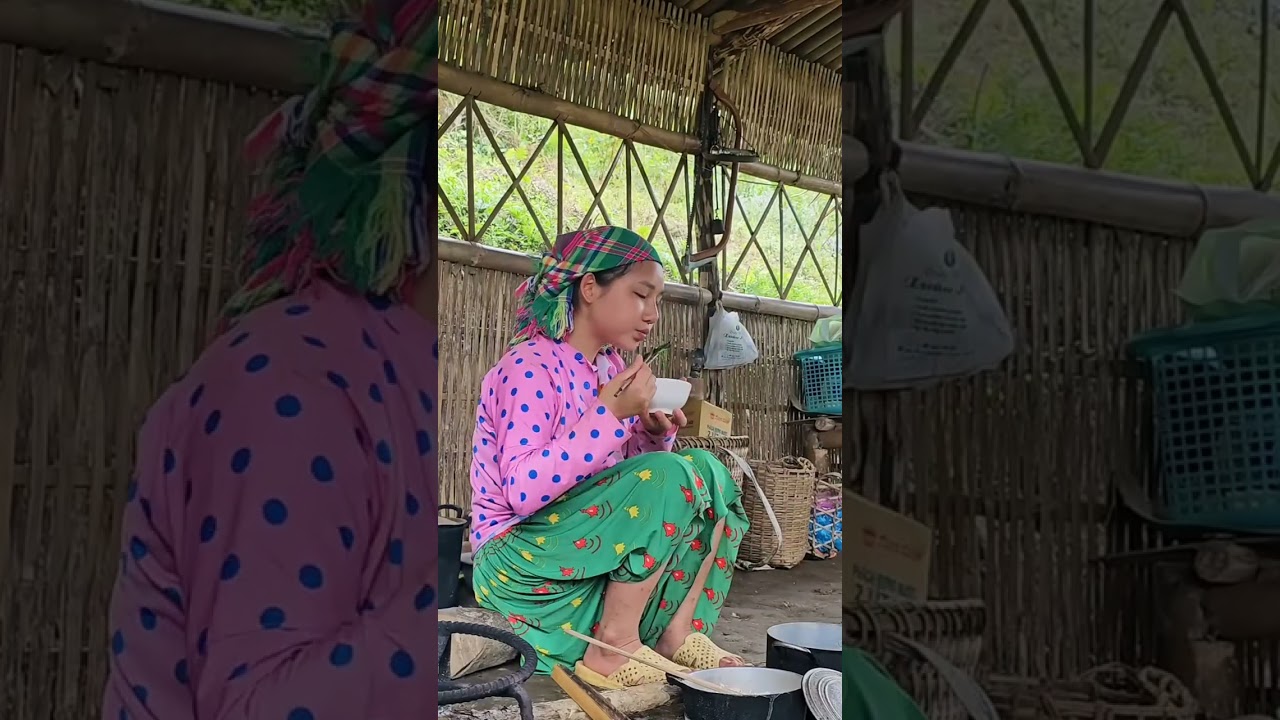 The daily life of a 17-year-old single mother - taking care of her baby, gardening