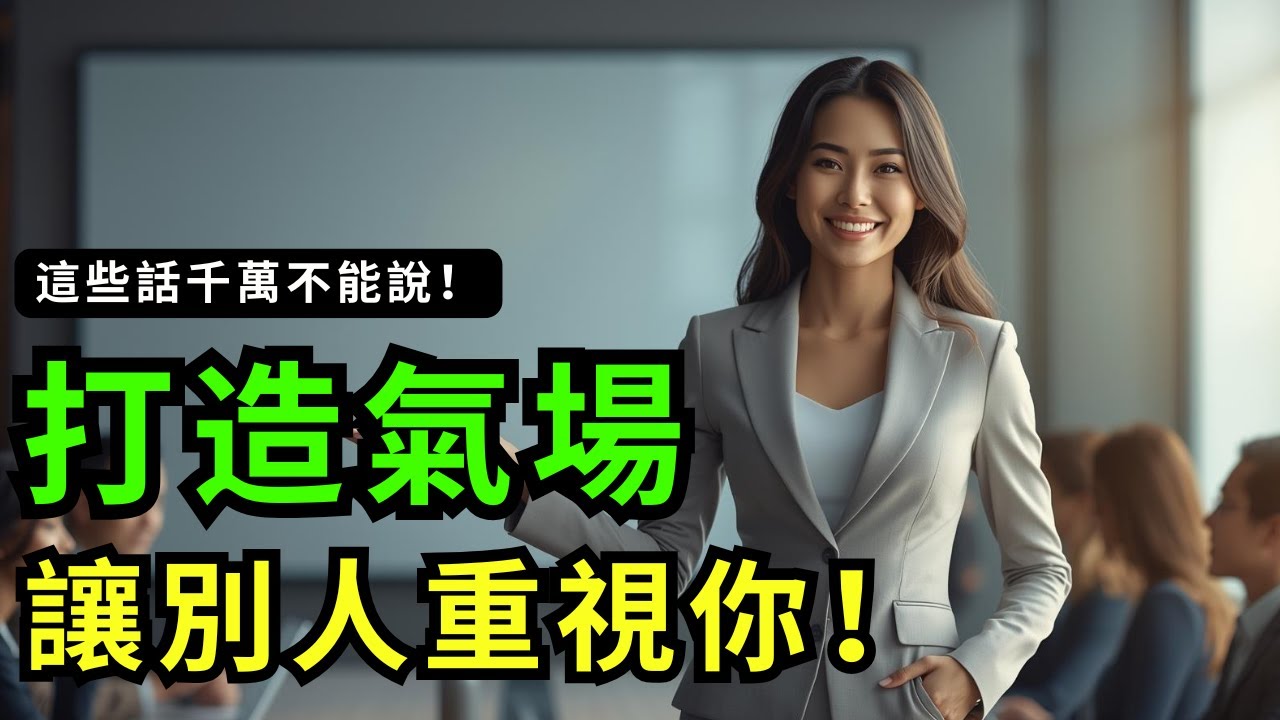 這些話千萬不能亂說！｜三個方法教你打造强大氣場｜得到別人尊重及重視