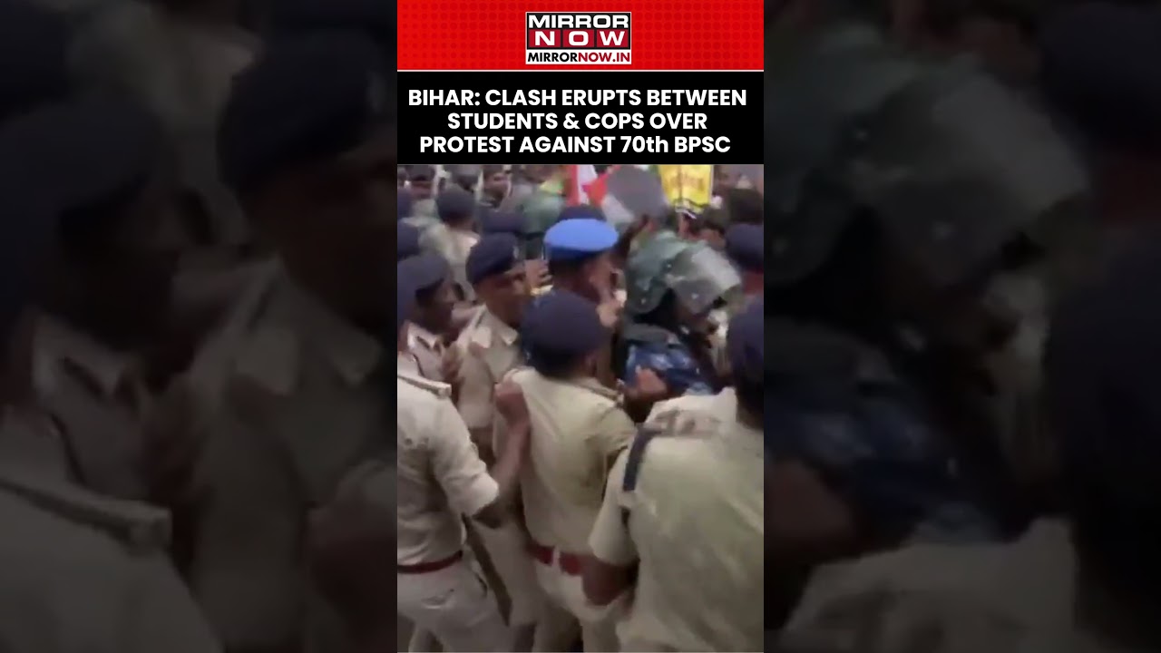 Bihar: Clash Erupts Between Students & Cops Over Protest For 70th BPSC Exam Cancellation #shorts