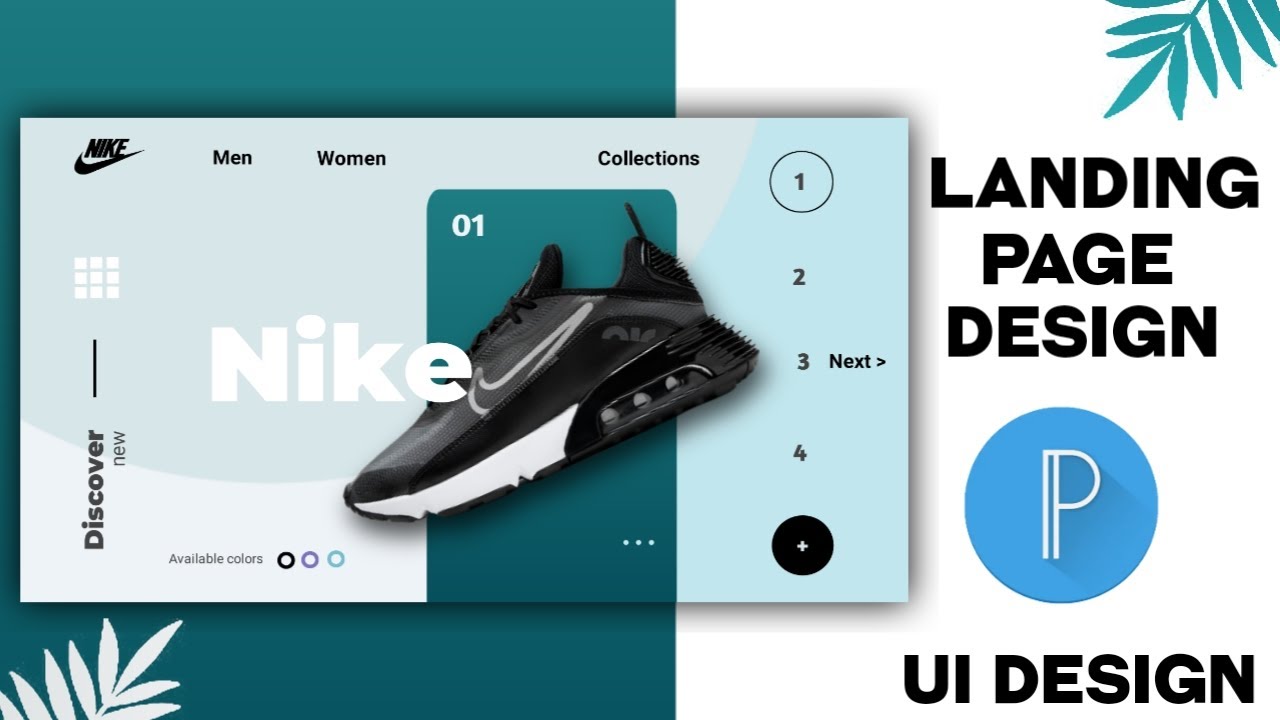 UI DESIGN | LANDING PAGE DESIGN ON PIXELLAB | PIXLLAB TUTORIAL
