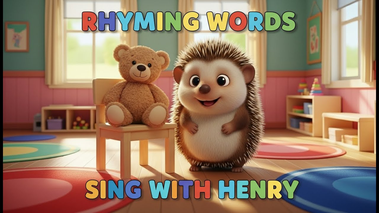 Rhyme Time with Henry! 🦔 | Fun Rhyming Song for Kids | Tiny Paws Academy