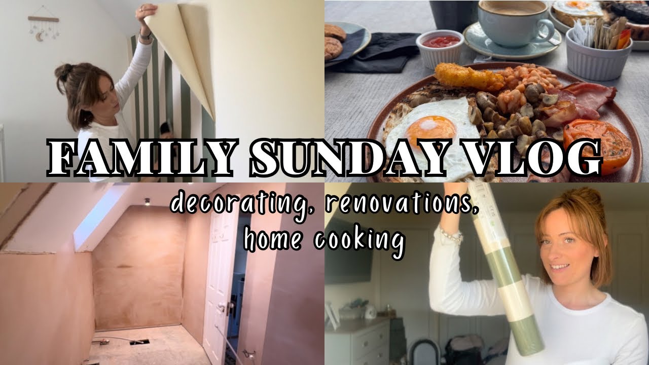 Family of 4 Sunday Vlog, Decorating, Bathroom Renovations, Home Cooking. Mum of 2 UK Day in the Life