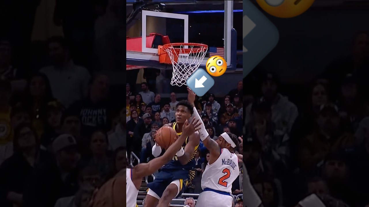 Mathurin with the tough reverse layup