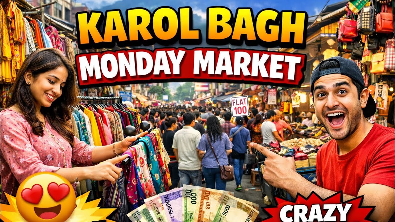 Karol Bagh Monday market|| branded clothes, export surplus, Karol Bagh, Monday market new collection