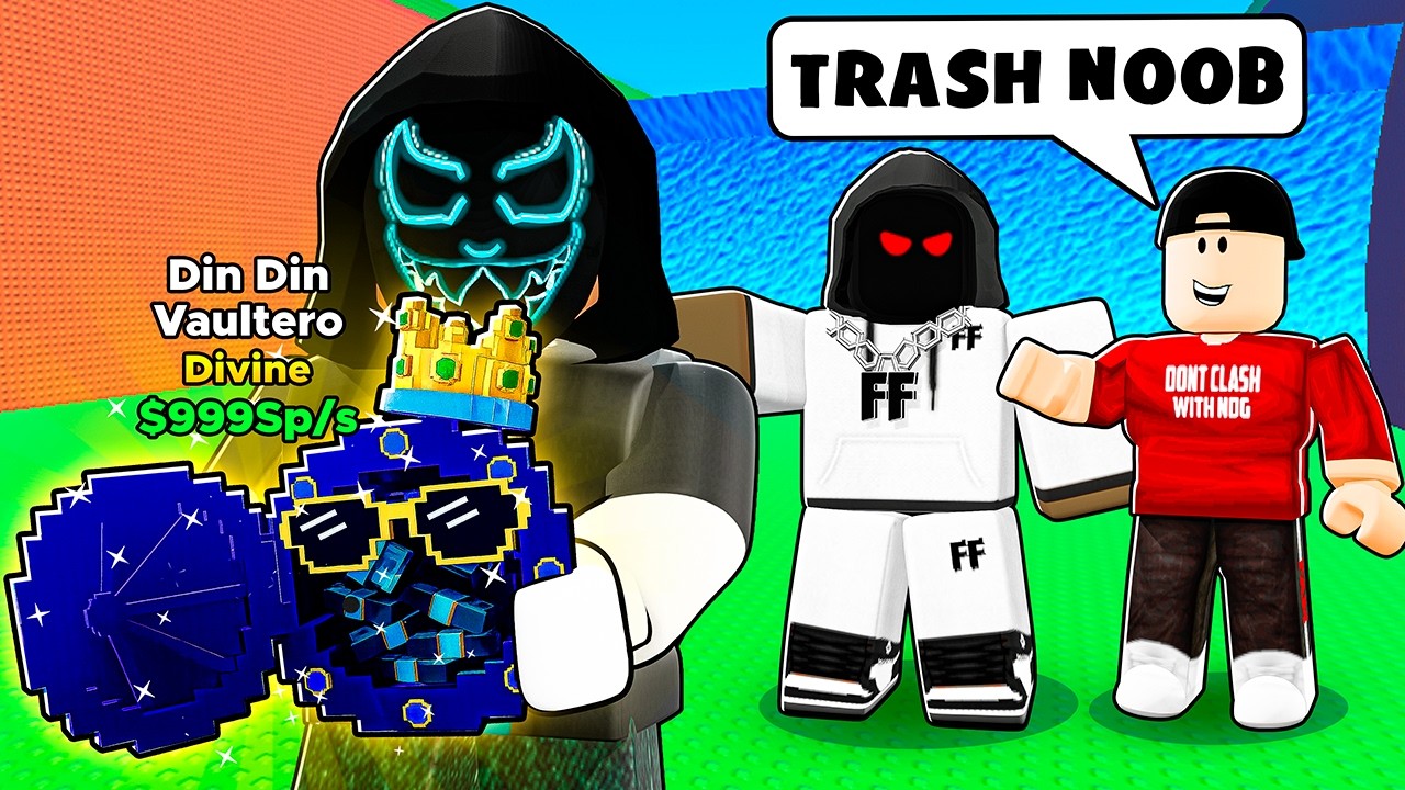 I Pretended To Be a NOOB in Escape Tsunami For Brainrots, Then Used DIN DIN VAULTERO!