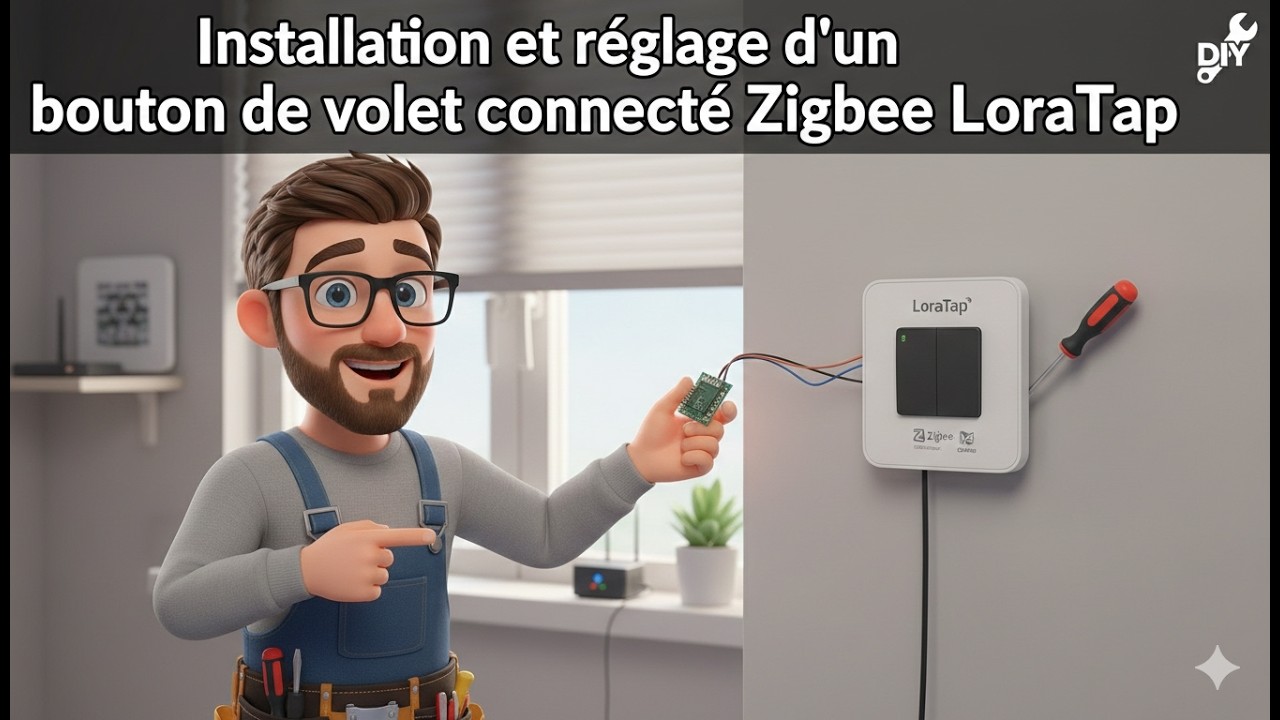 Installation et r&eacute;glage d'un bouton de volet connect&eacute; Zigbee LoraTap