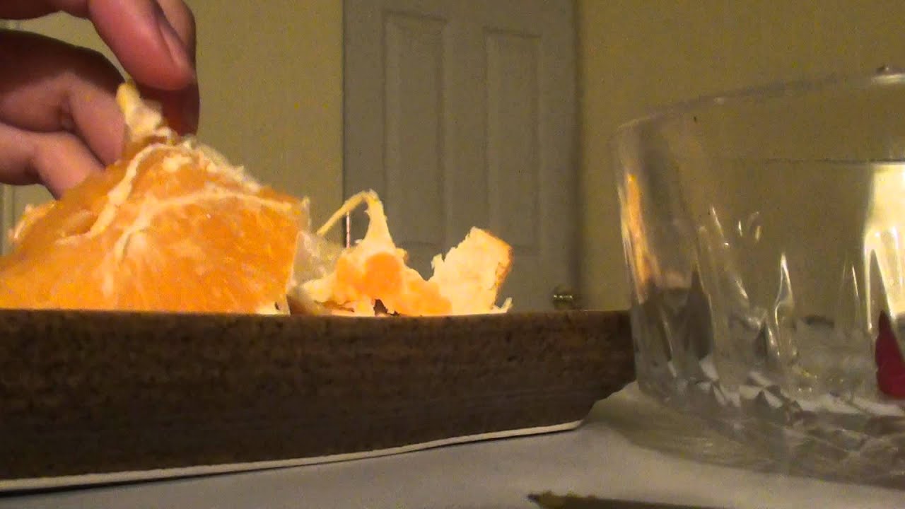 Eating Sounds: Orange, Raspberries, and A Snack Mix