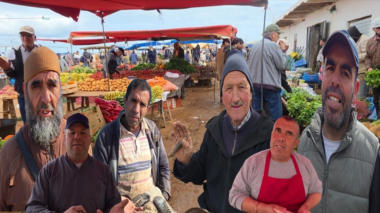 الأجواء بعد أمطار الخير وارتفاع أثمنة الخضر والفواكه واللحوم البيضاء في السوق الأسبوعي قرية أركمان