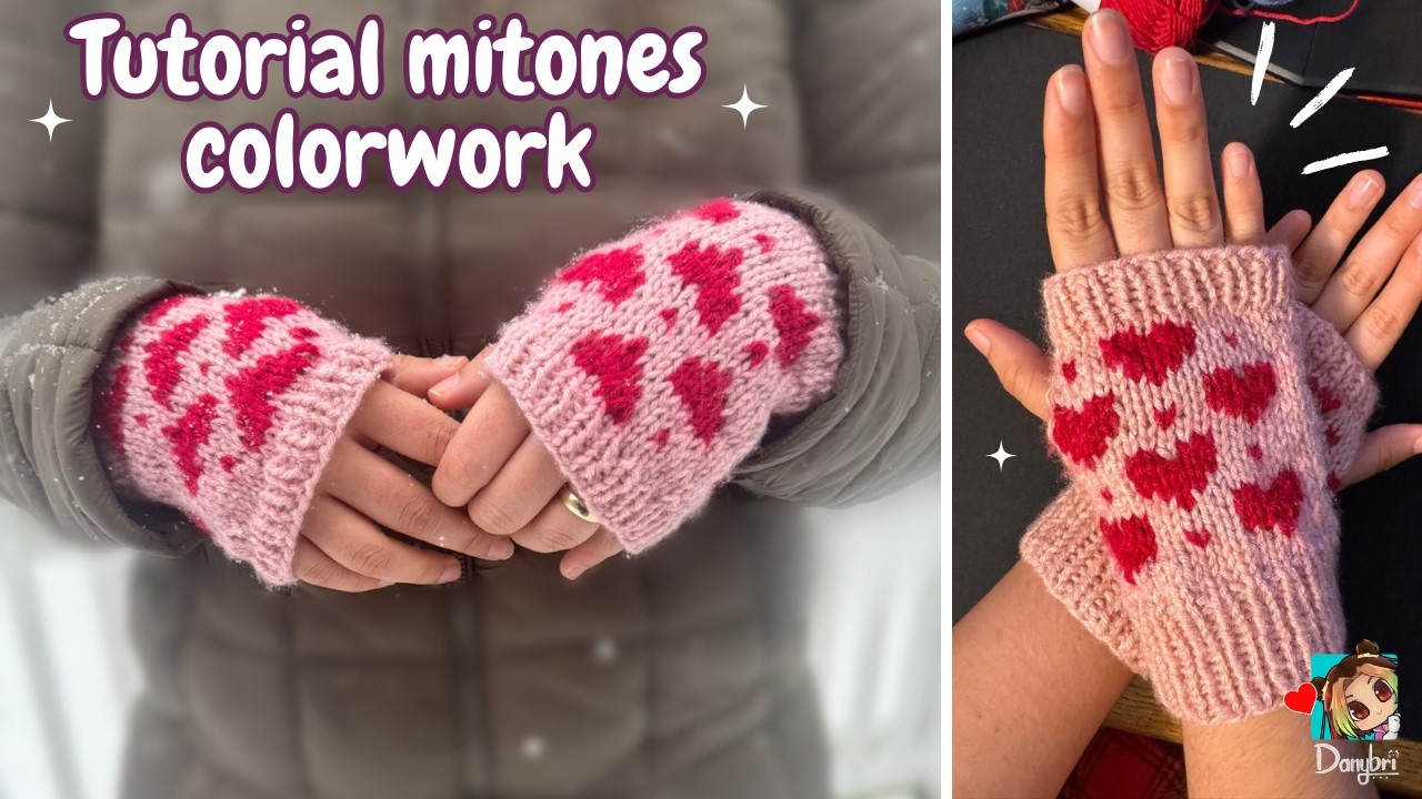 Como tejer mitones en colorwork con magic loop | Tutorial dos agujas principiante-intermedio