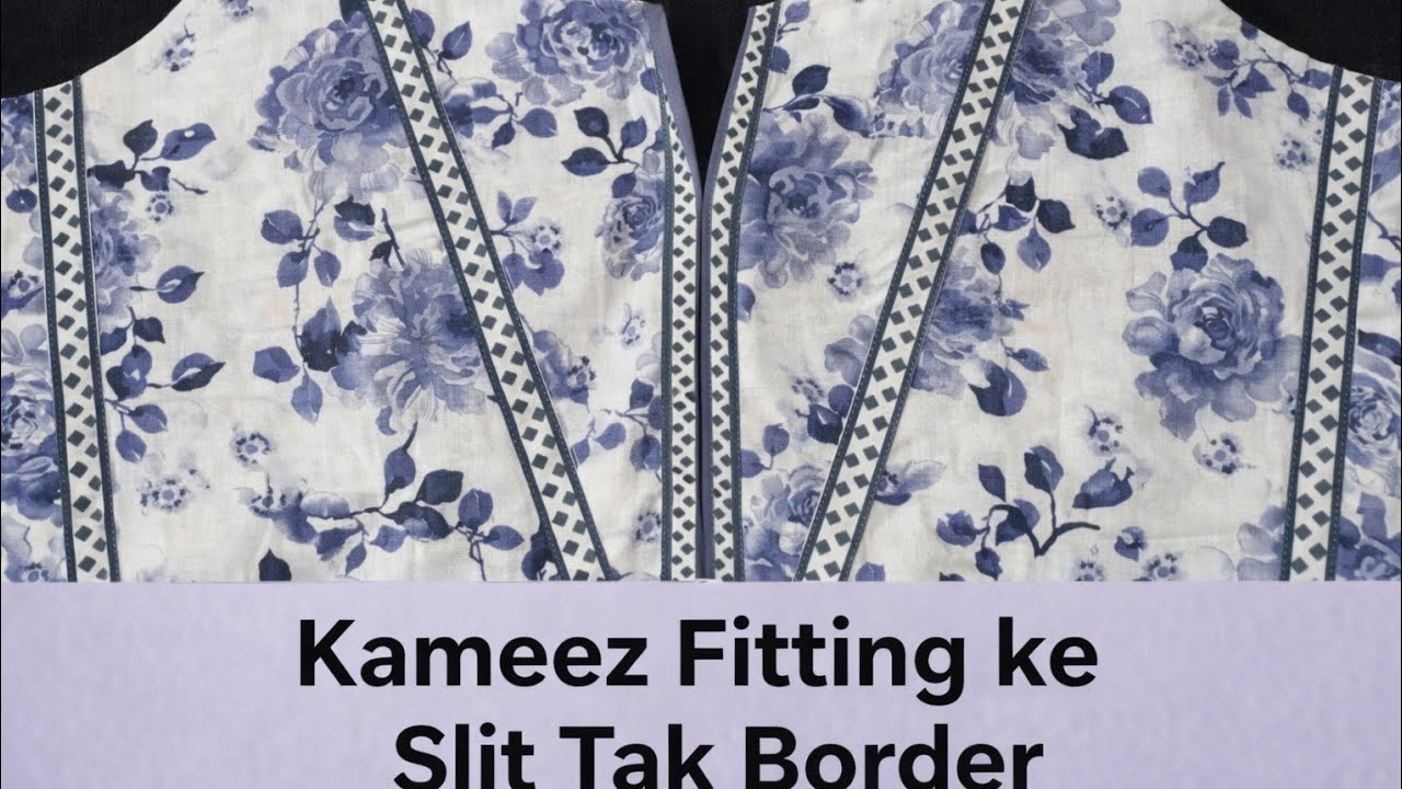 Kurti Ki Fitting Main Border Kaise Lagain? Border Patti Atteched In Fitting @sui-Rang 