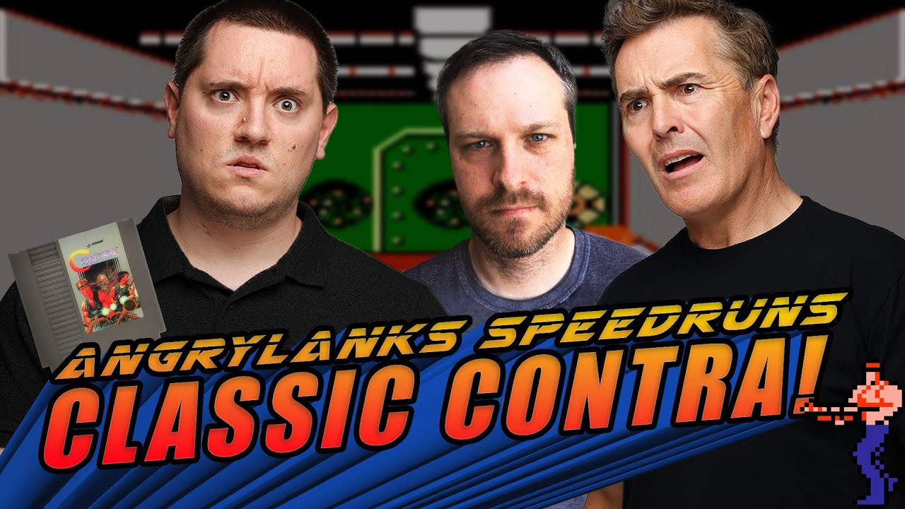 Angrylanks Speedruns Contra! ft. Nolan North, Drew Lewis, & @Anthony Caliber | Retro Replay