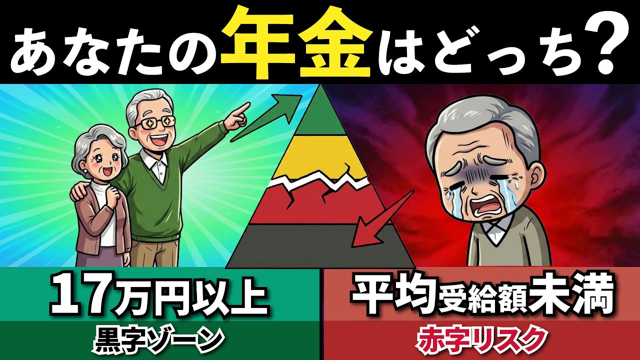 【老後崩壊】平均年金額じゃ暮らせない？黒字と赤字の「生活防衛ライン」を解説します【国民年金／厚生年金】