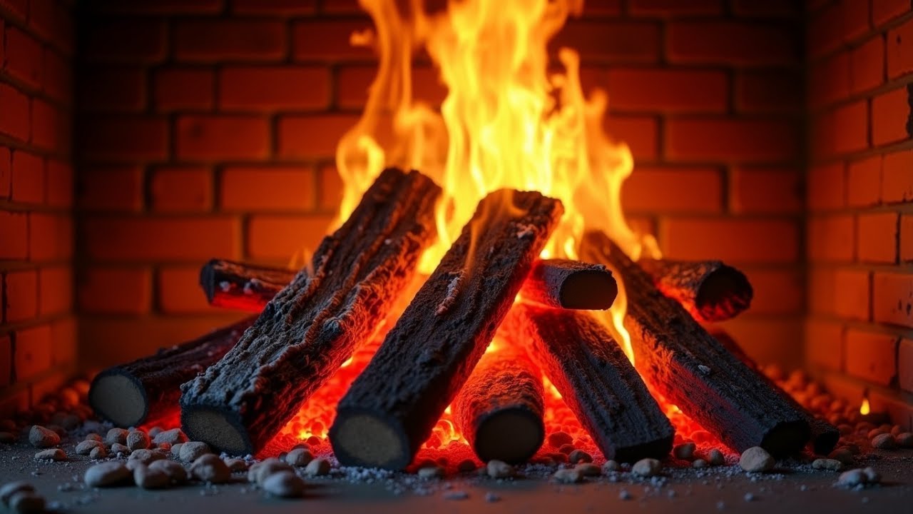 🔥 Cozy Fireplace 4K (12 HOURS). Fireplace with Crackling Fire Sounds. Fireplace Ambience