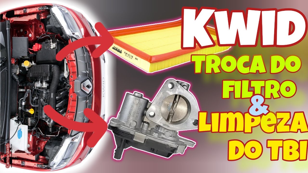 KWID, Troca do filtro de ar e limpeza do TBI @comMarcioMenezes