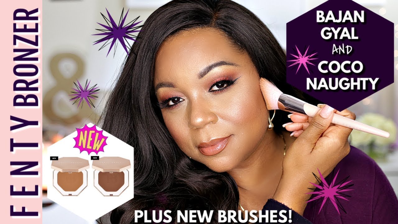 FENTY BRONZER BAJAN GYAL AND COCO NAUGHTY REVIEW  + NEW FENTY BRUSHES | YAY? NAY? 🤔