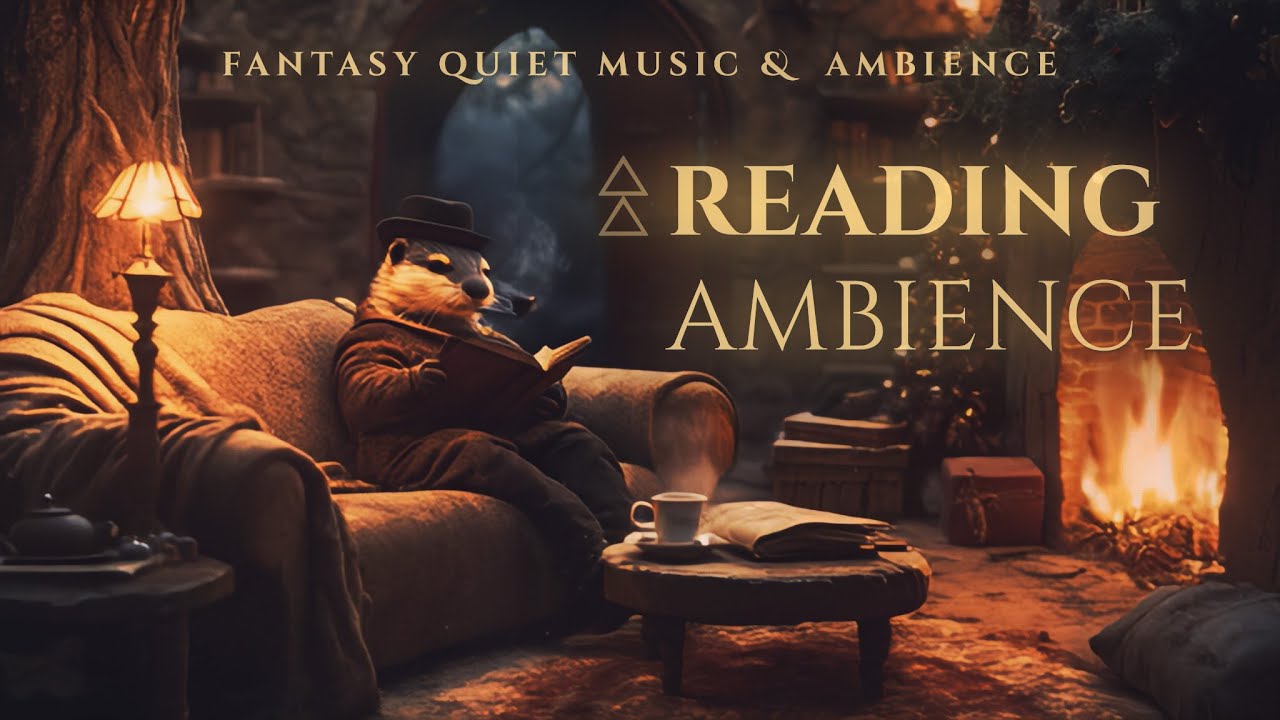 Fantasy Reading Ambience With an Otter Mister • Otterly Soothing Quiet Piano & Reading Ambience