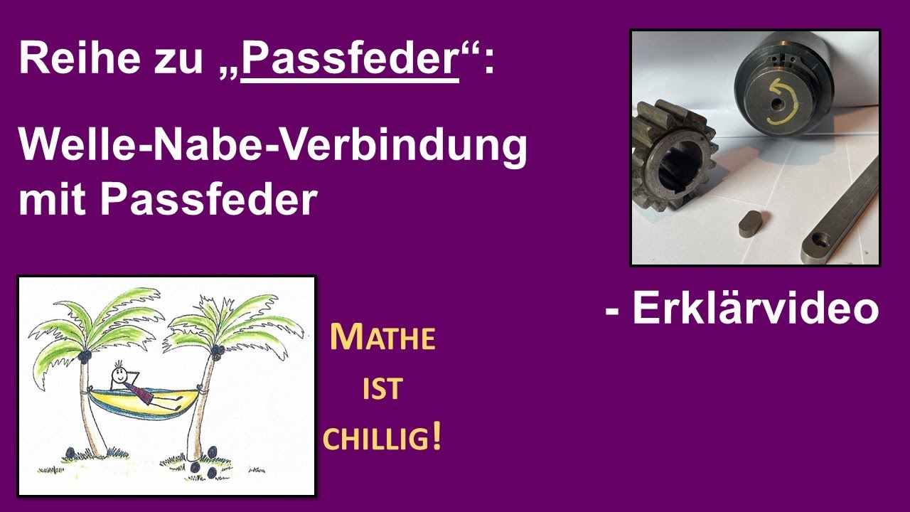 Erklärvideo zur Welle-Nabe-Verbindung mit Passfeder