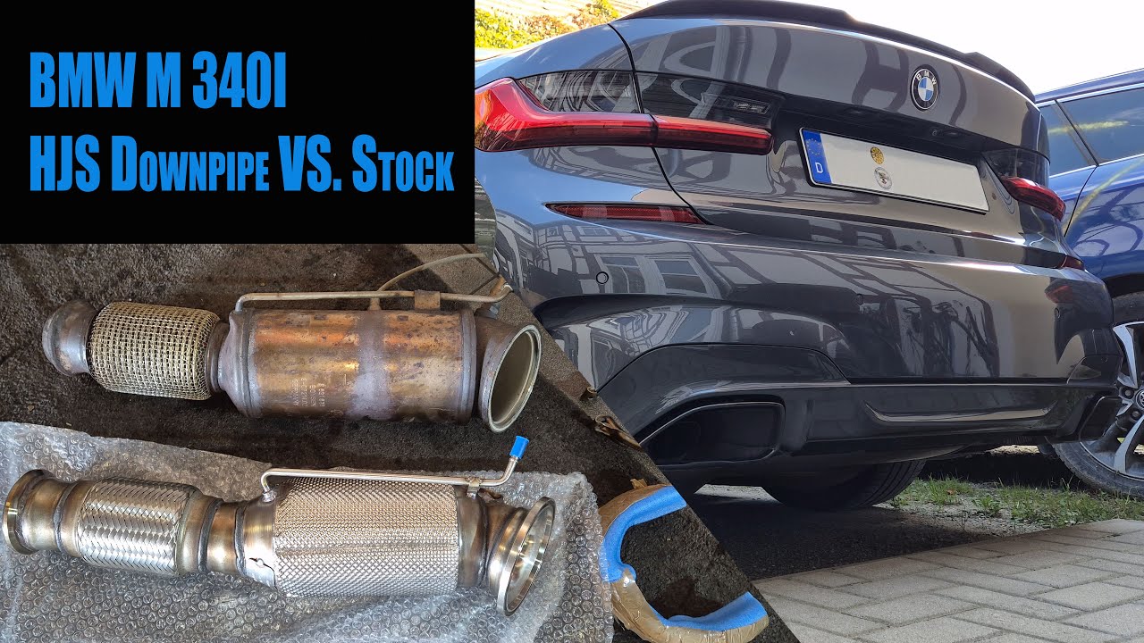 M340i Downpipe Stock vs. HJS