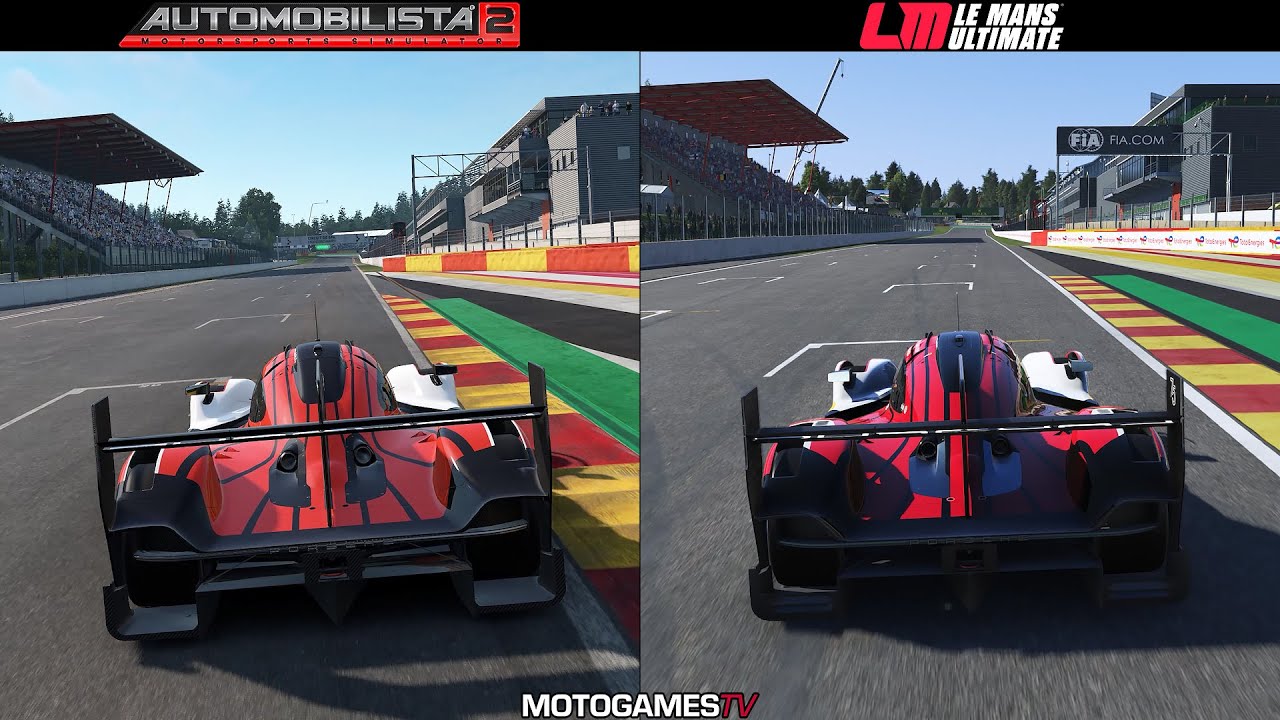 Automobilista 2 vs Le Mans Ultimate - Porsche 963 at Circuit de Spa-Francorchamps