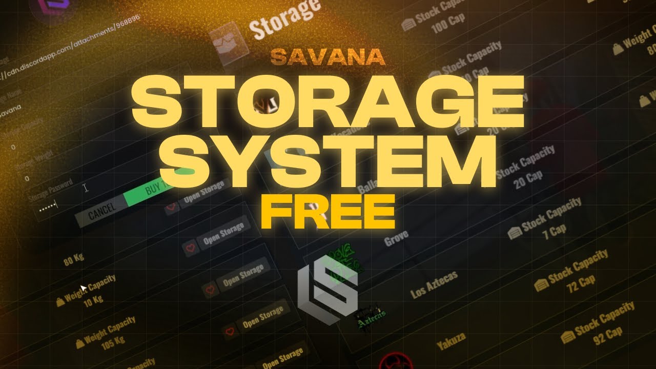 [FREE] FiveM | Storage Free Script | savana-storage #qb #qbx #esx