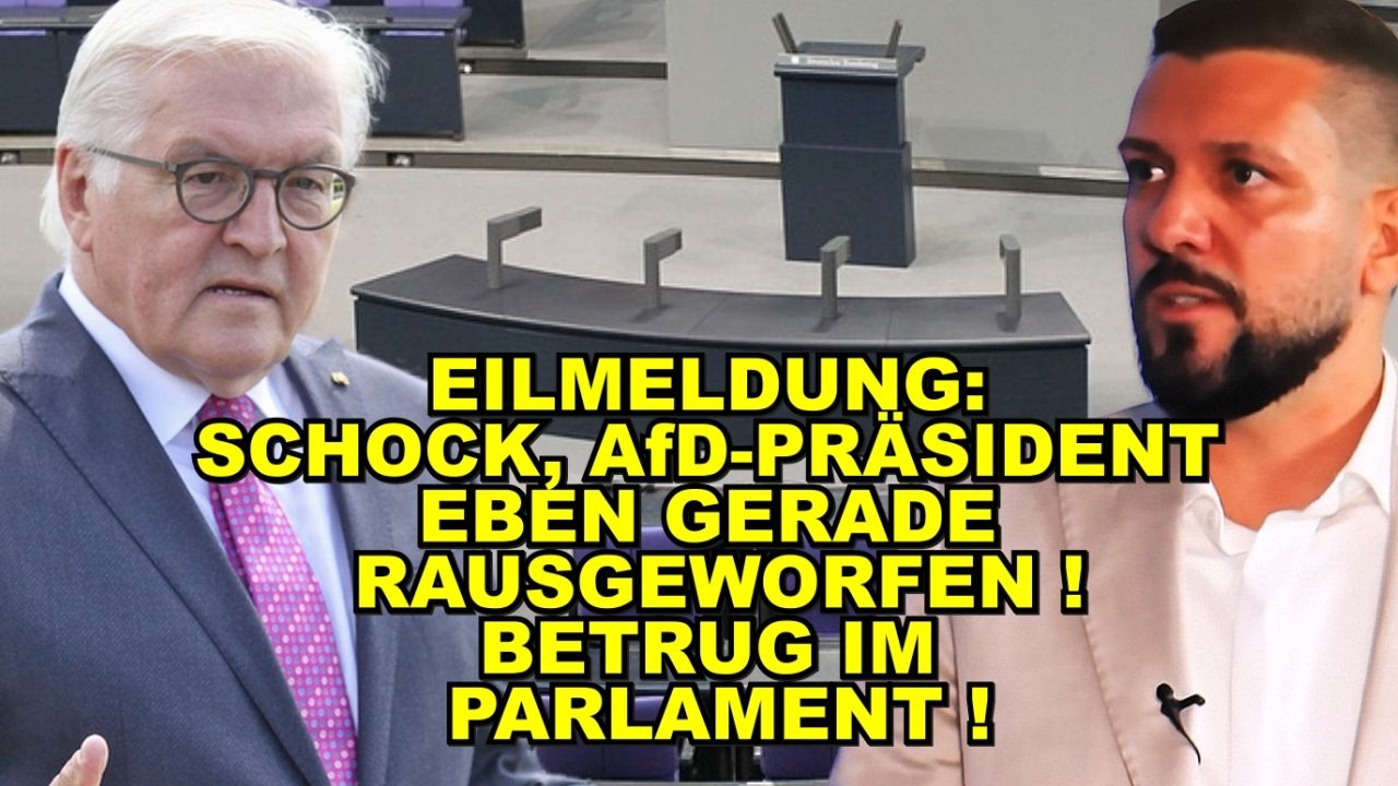 EIL: AfD-Pr&auml;sident FLIEGT RAUS! Schock!