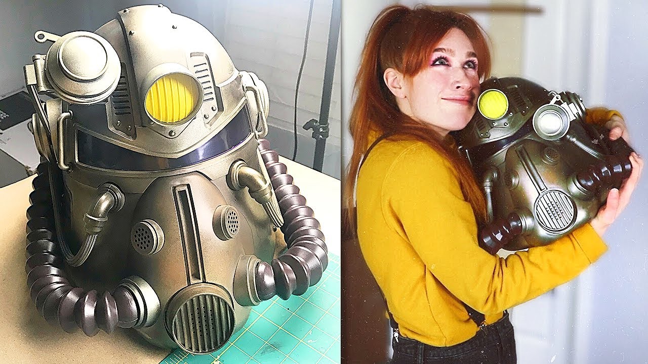 Trying out the Fallout 76 T51 Helmet!