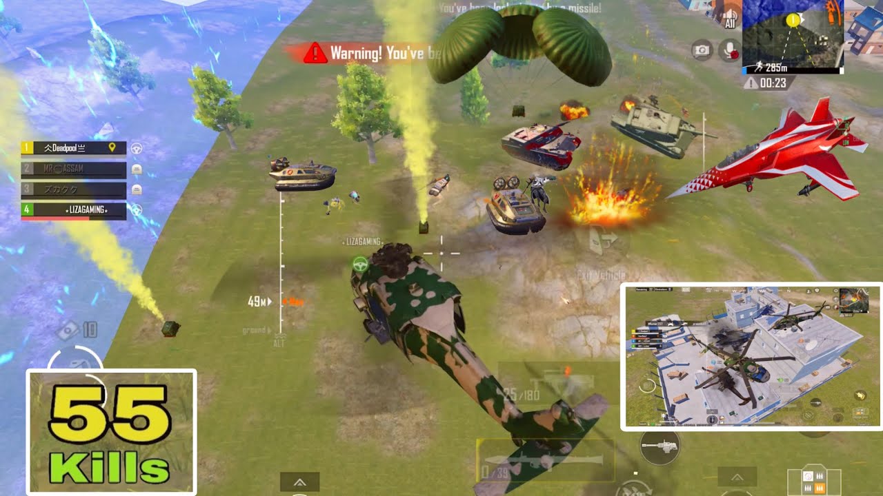 50+ Kills use Deadly Fighter Jet Destroy Tanks, Helicopters😱
