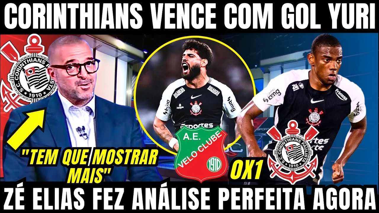 CORINTHIANS VENCE NO FIM COM GOL DE YURI ALBERTO E ZÉ ELIAS FEZ UMA ANÁLISE PERFEITA DA VITÓRIA HOJE
