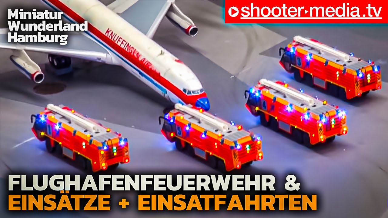 😍 Flughafenfeuerwehr 😍 Feuerwehreinsätze 🚨 🚒 Blaulicht & Martinshorn | Miniatur Wunderland Hamburg