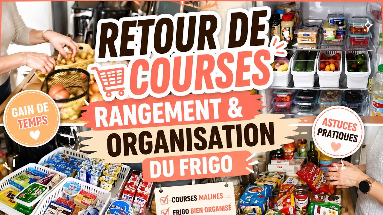 RETOUR DE COURSES| RANGEMENT & ORGANISATION DU FRIGO