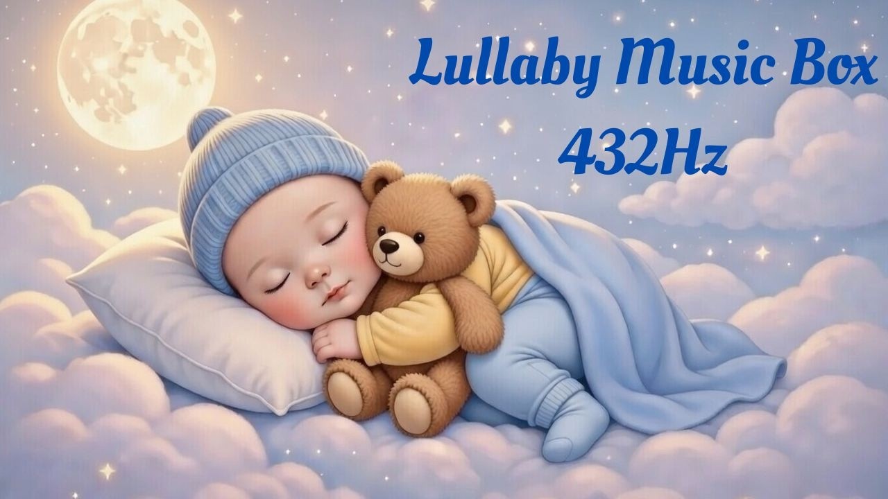 Peaceful Baby Sleep Music for 1–2 Year Olds | Calm Night Sounds (Music Box - 432Hz Tuning)