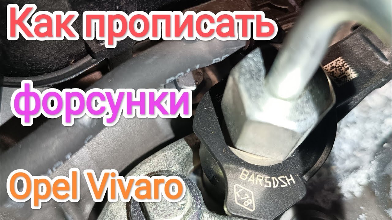 Як прописати форсунки Opel Vivaro 2.0