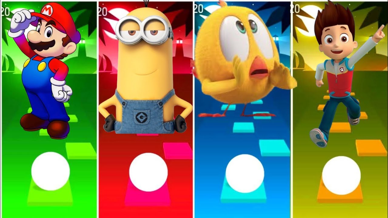 Mario boros vs minions vs where's cheeky vs paw patrol tiels hope rush game